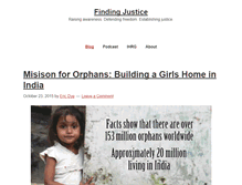 Tablet Screenshot of findingjustice.org